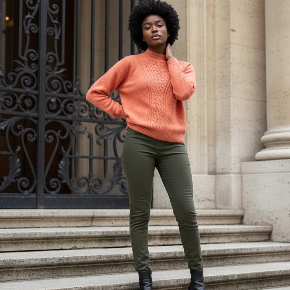 Alia Vibrant Orange Sweater